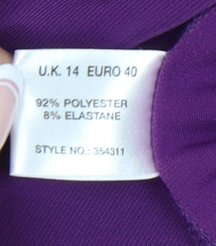 Womens UK Size 14 Kaliko Purple  T-Shirt