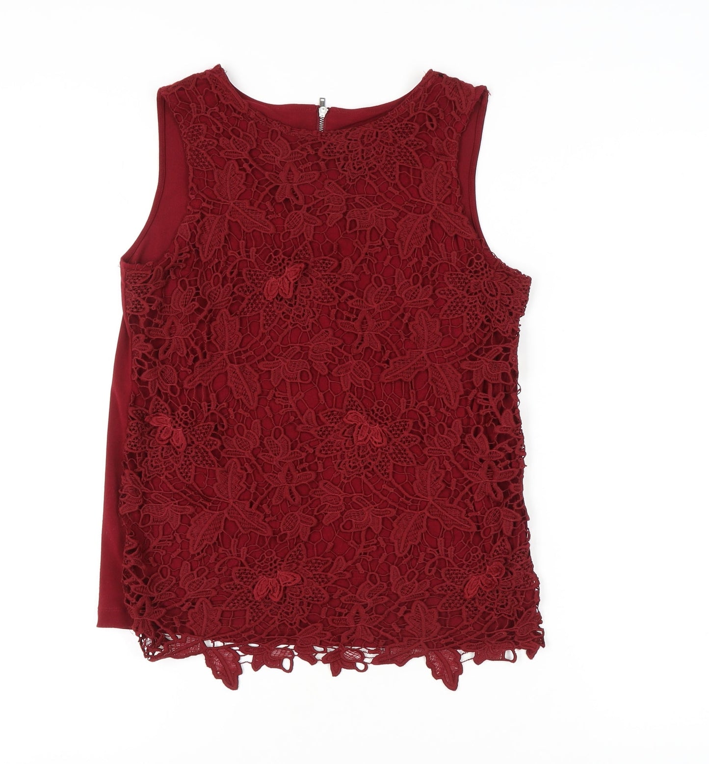 Womens UK Size 10 Warehouse Red Camisole Blouse