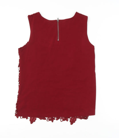 Womens UK Size 10 Warehouse Red Camisole Blouse