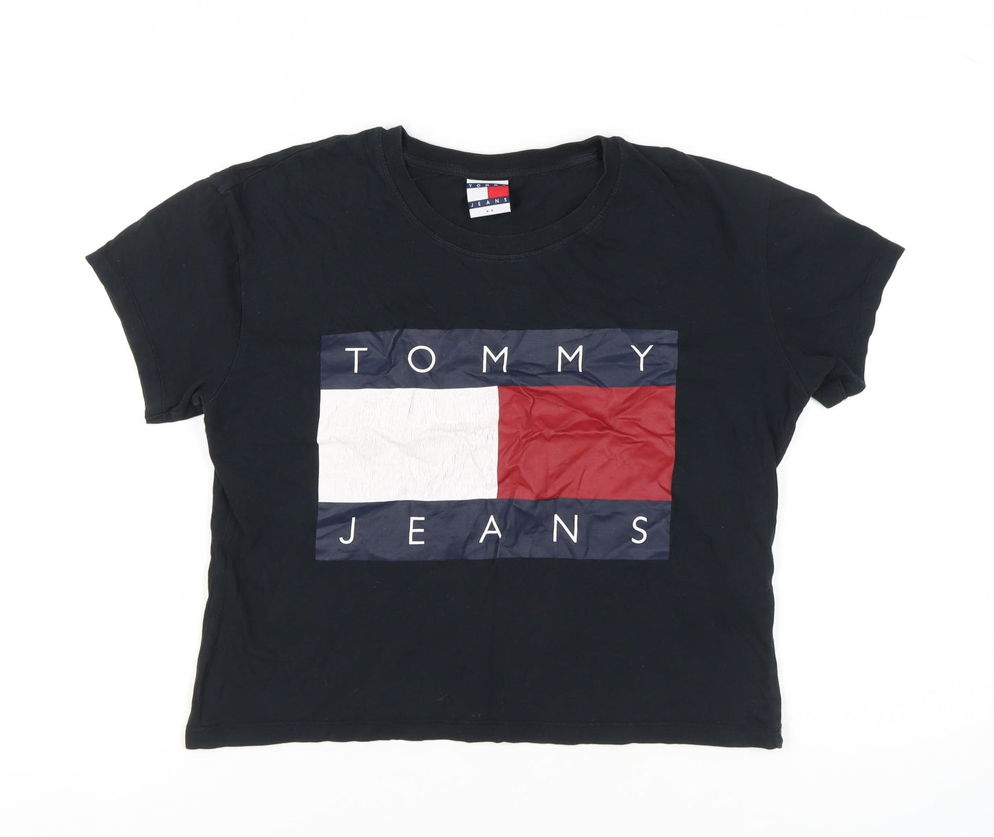 Womens UK Size XS Tommy Jeans Black  T-Shirt
