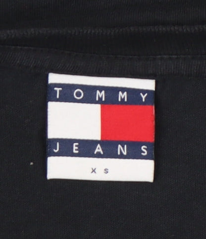 Womens UK Size XS Tommy Jeans Black  T-Shirt