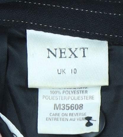 Next Women's Black Pinstripe Pencil Skirt Size 10
