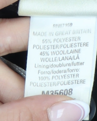 Next Women's Black Pinstripe Pencil Skirt Size 10