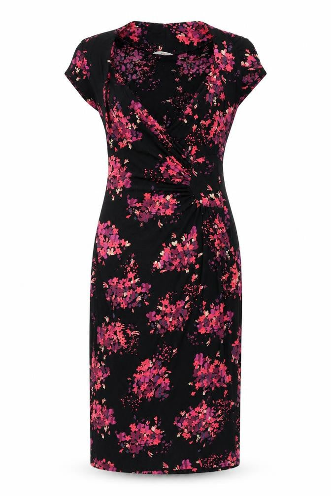 Marks and Spencer Women's Black Floral Sheath Dress Size 10