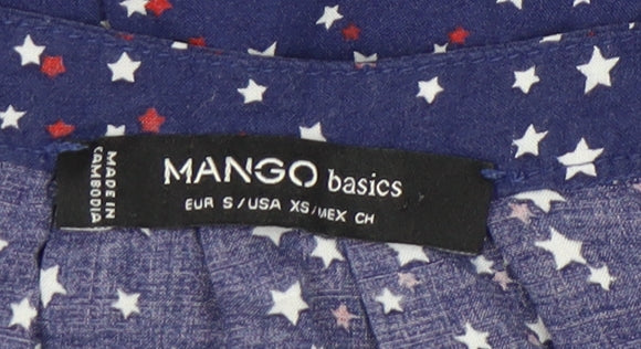 Womens UK Size S Mango Blue  Blouse