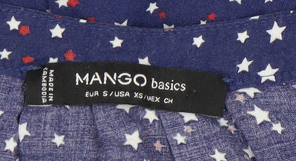 Womens UK Size S Mango Blue  Blouse