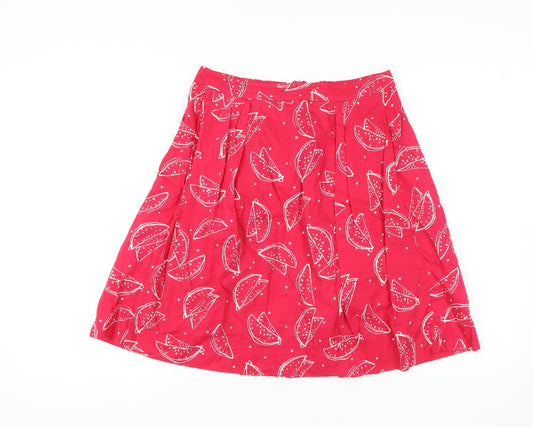 Emily and Fin Women's Red A-Line Skirt, Size 10