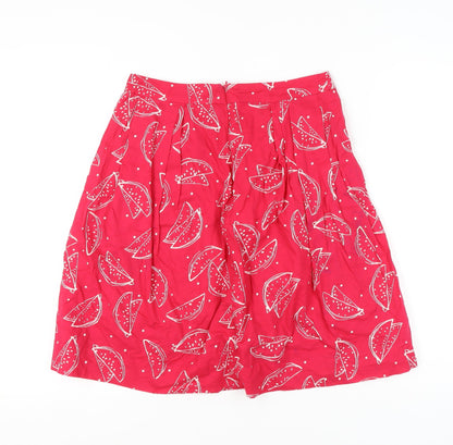 Emily and Fin Women's Red A-Line Skirt, Size 10