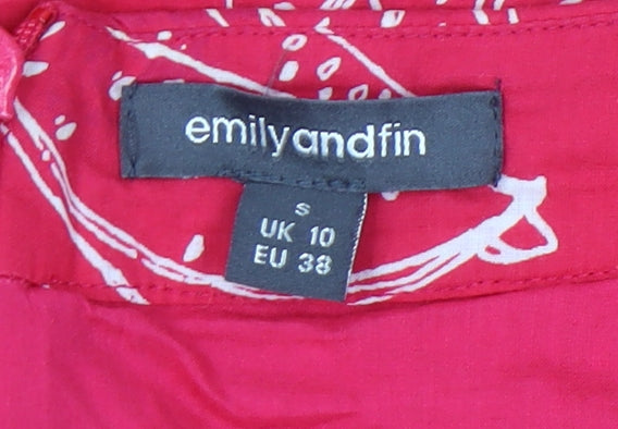 Emily and Fin Women's Red A-Line Skirt, Size 10