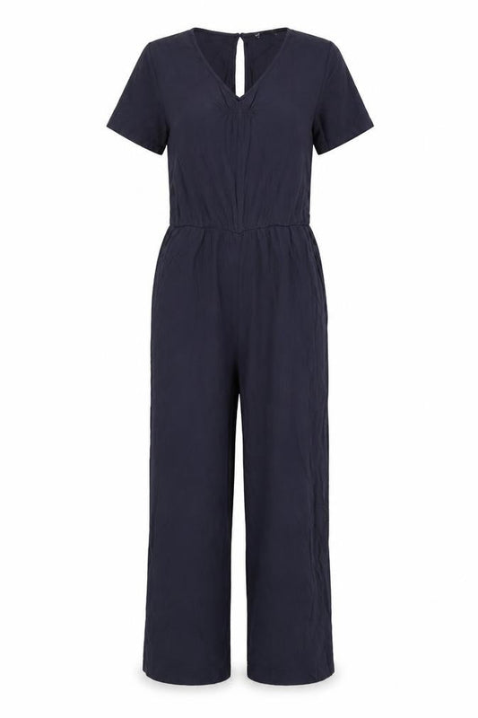 Esprit Women's Blue L Jumpsuit, Viscose, Summer Casual