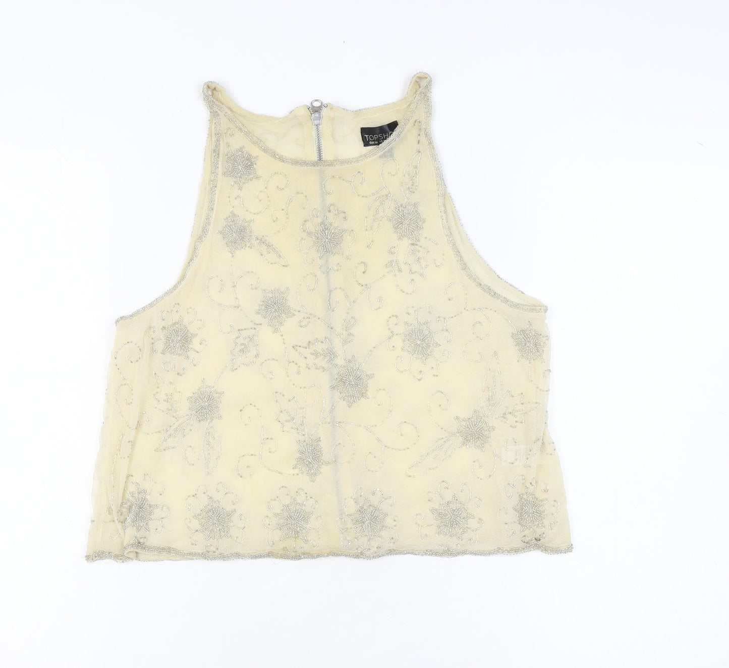 Womens UK Size 10 Topshop Ivory  Tank