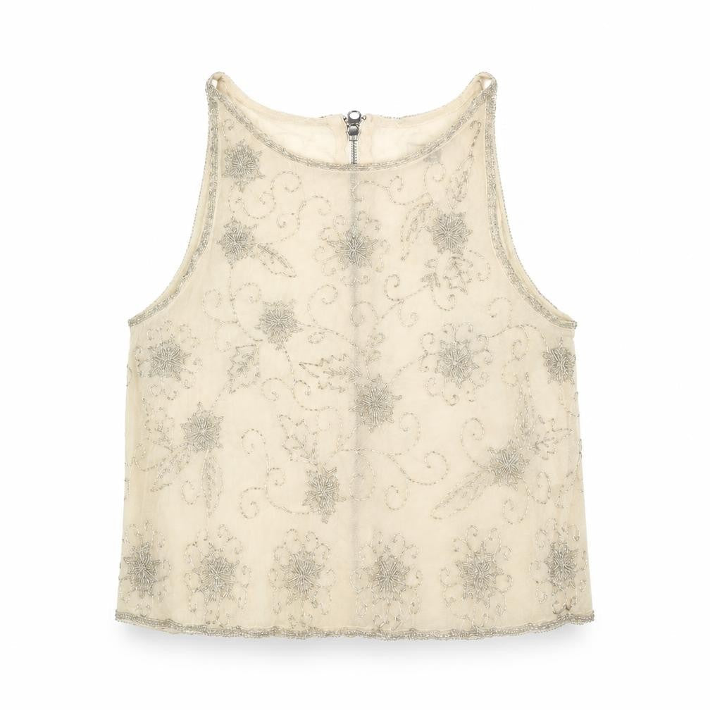 Womens UK Size 10 Topshop Ivory  Tank
