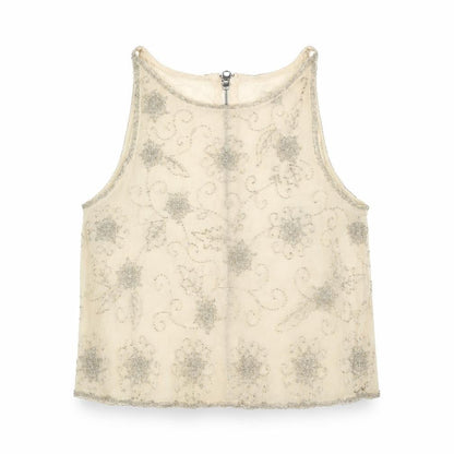 Womens UK Size 10 Topshop Ivory  Tank