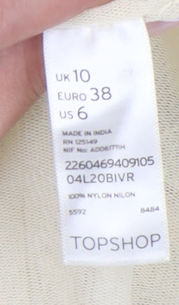 Womens UK Size 10 Topshop Ivory  Tank