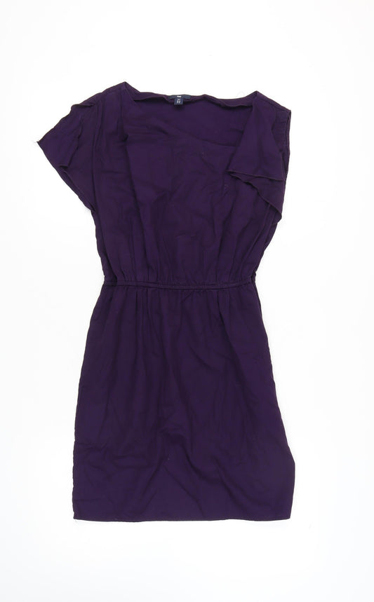 Gap Purple Dress Women UK 12 Lyocell Cotton Blend