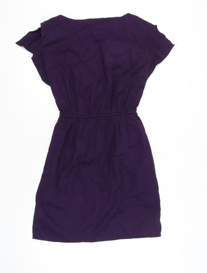 Gap Purple Dress Women UK 12 Lyocell Cotton Blend