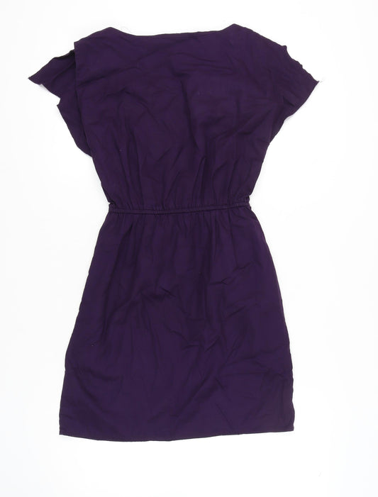 Gap Purple Dress Women UK 12 Lyocell Cotton Blend