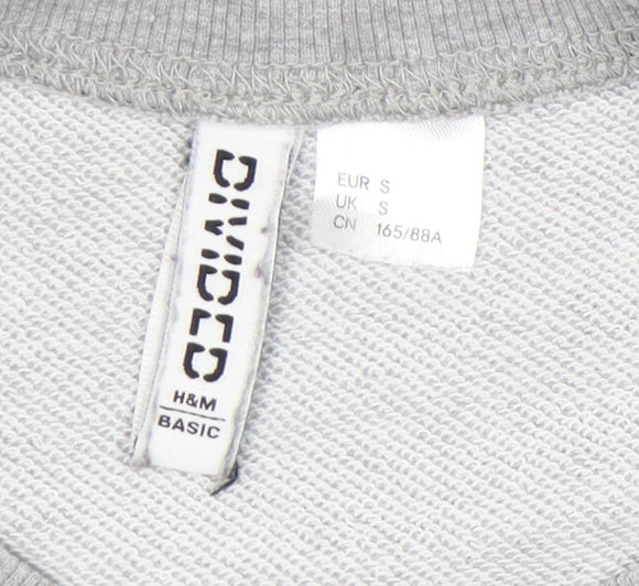 H&M Women’s Grey Pullover Sweatshirt S Casual