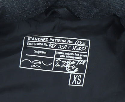 Womens UK Size XS New Look Black Puffer Jacket