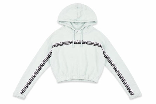 Front view of Adidas Women's Green Pullover Hoodie UK, size 10