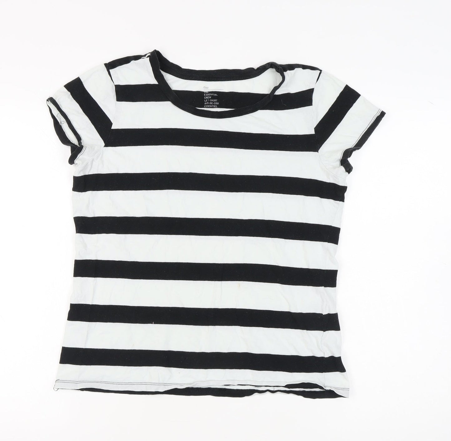 Gap Women's Medium Black & White Striped T-Shirt, Cotton