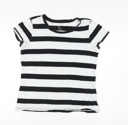 Gap Women's Medium Black & White Striped T-Shirt, Cotton