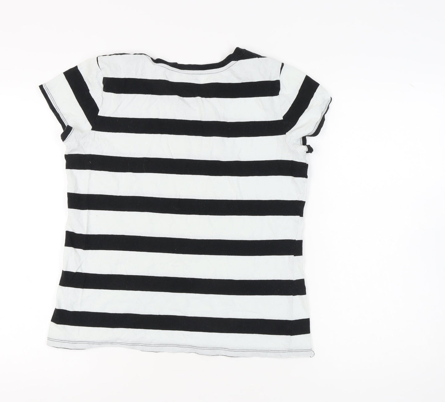 Gap Women's Medium Black & White Striped T-Shirt, Cotton