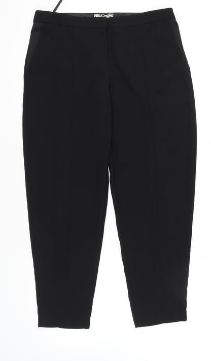 Womens UK Size 14 NEXT Regular Fit Workwear Black Trousers
