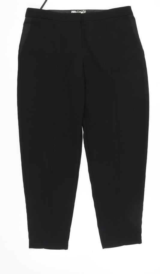 Womens UK Size 14 NEXT Regular Fit Workwear Black Trousers