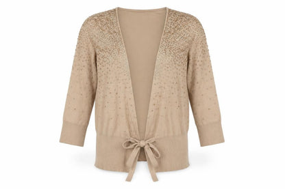 Womens UK Size 10 Coast Beige Cardigan Jumper