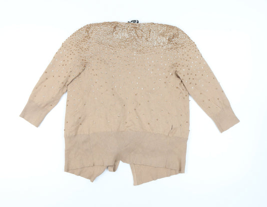 Coast Women's Beige Cardigan, Beaded 10