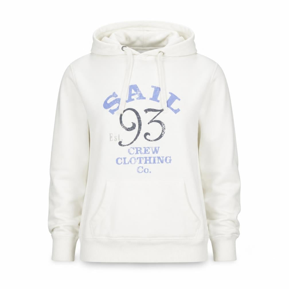 Front view of Crew Clothing White Hoodie, size 12, Casual Style
