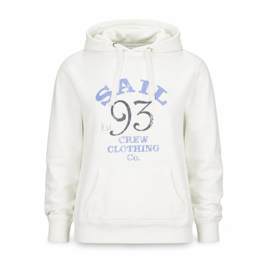 Front view of Crew Clothing White Hoodie, size 12, Casual Style