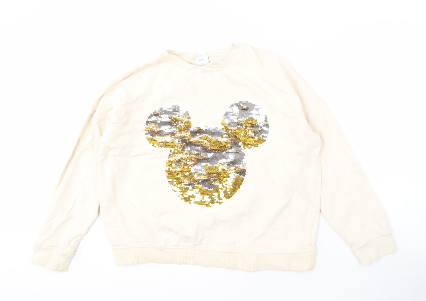 Womens UK Size 12 Disney Beige Pullover Sweatshirt