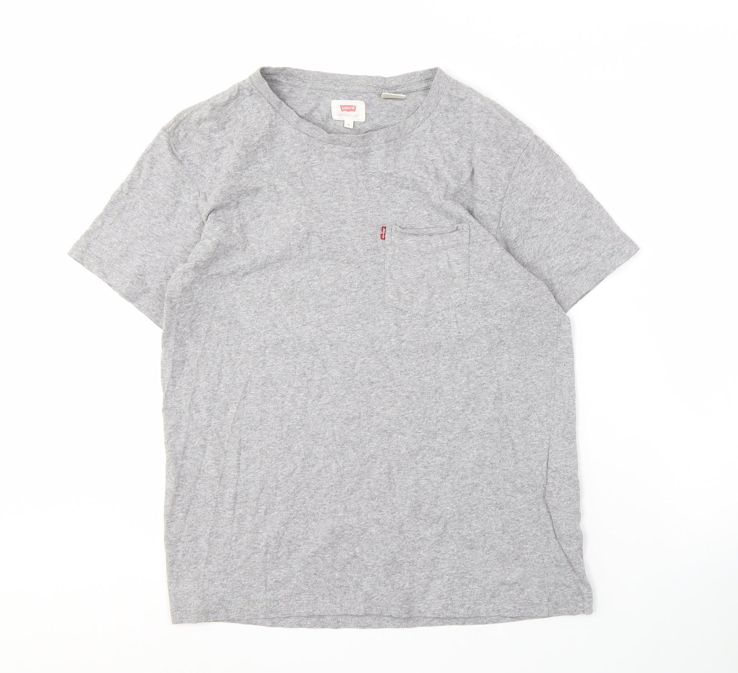 Levi's Men's Grey Cotton Short Sleeve T-Shirt S