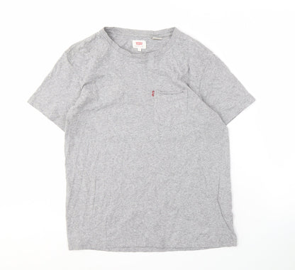 Levi's Men's Grey Cotton Short Sleeve T-Shirt S