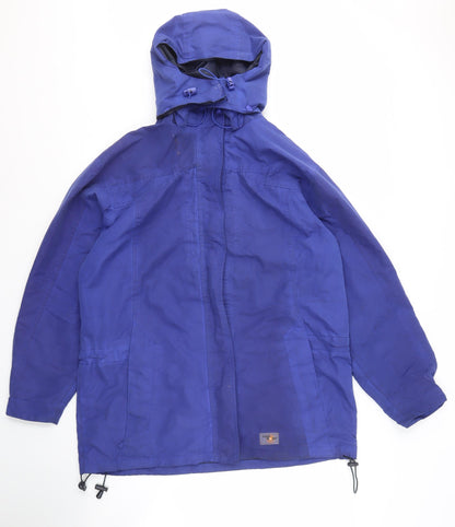 Arctic Storm Men's Blue Hooded Mid-Length Jacket M