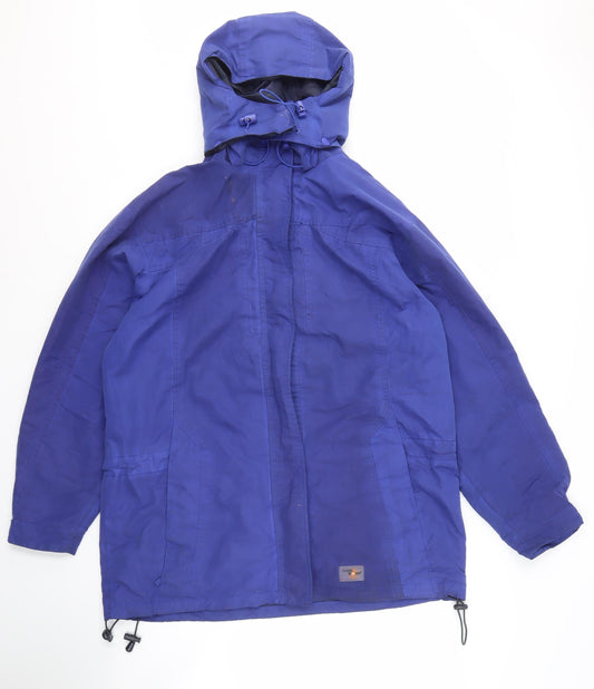Arctic Storm Men's Blue Hooded Mid-Length Jacket M