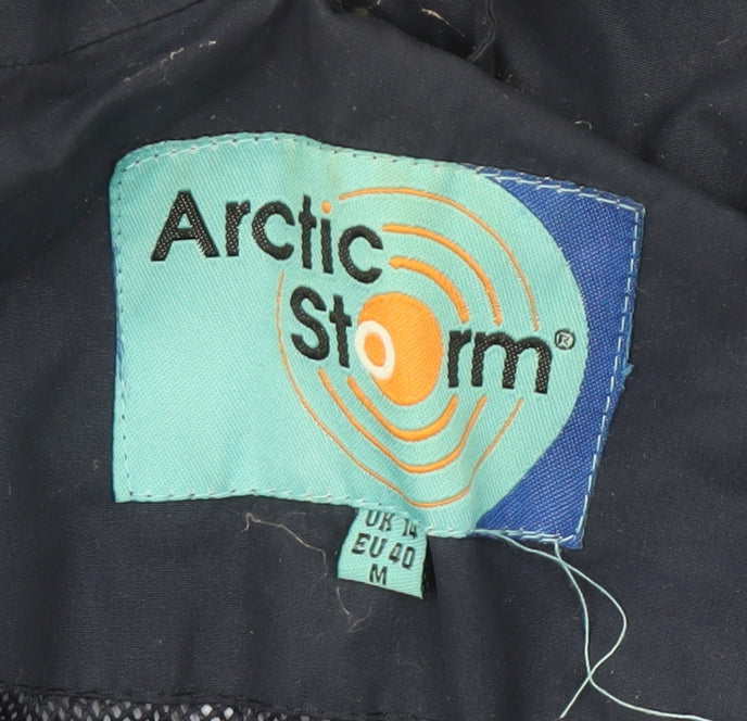 Arctic Storm Men's Blue Hooded Mid-Length Jacket M
