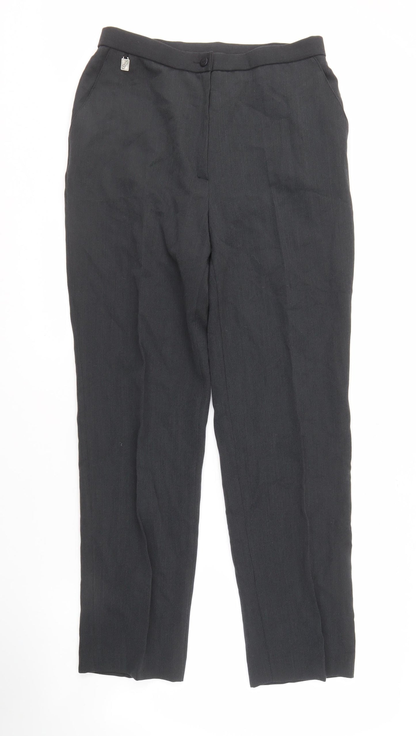 InWear Women’s Black Trousers, Size 14, Regular Fit