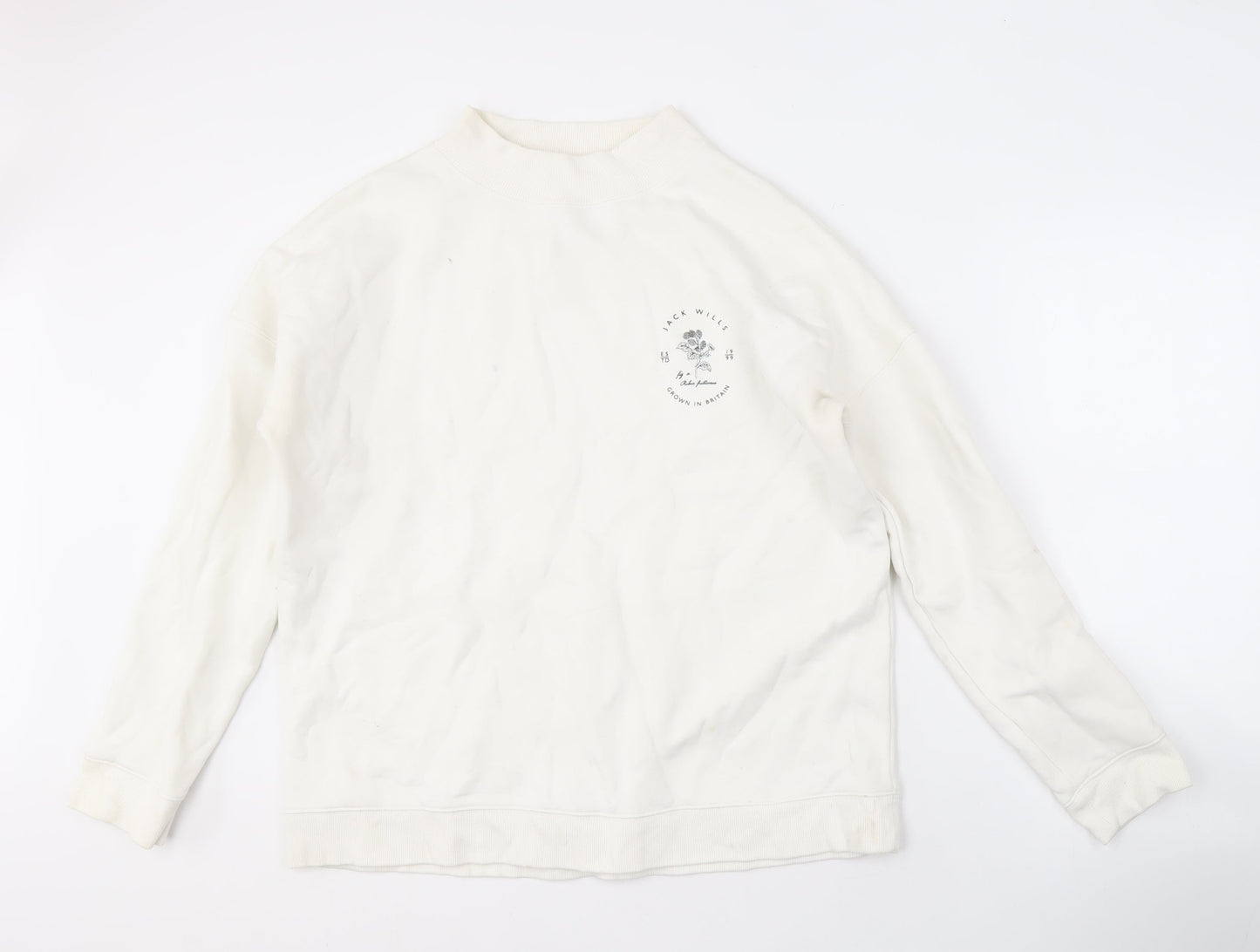 Womens UK Size 16 Jack Wills White Pullover Sweatshirt