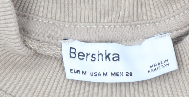 Bershka Beige Women's Pullover Sweatshirt Medium