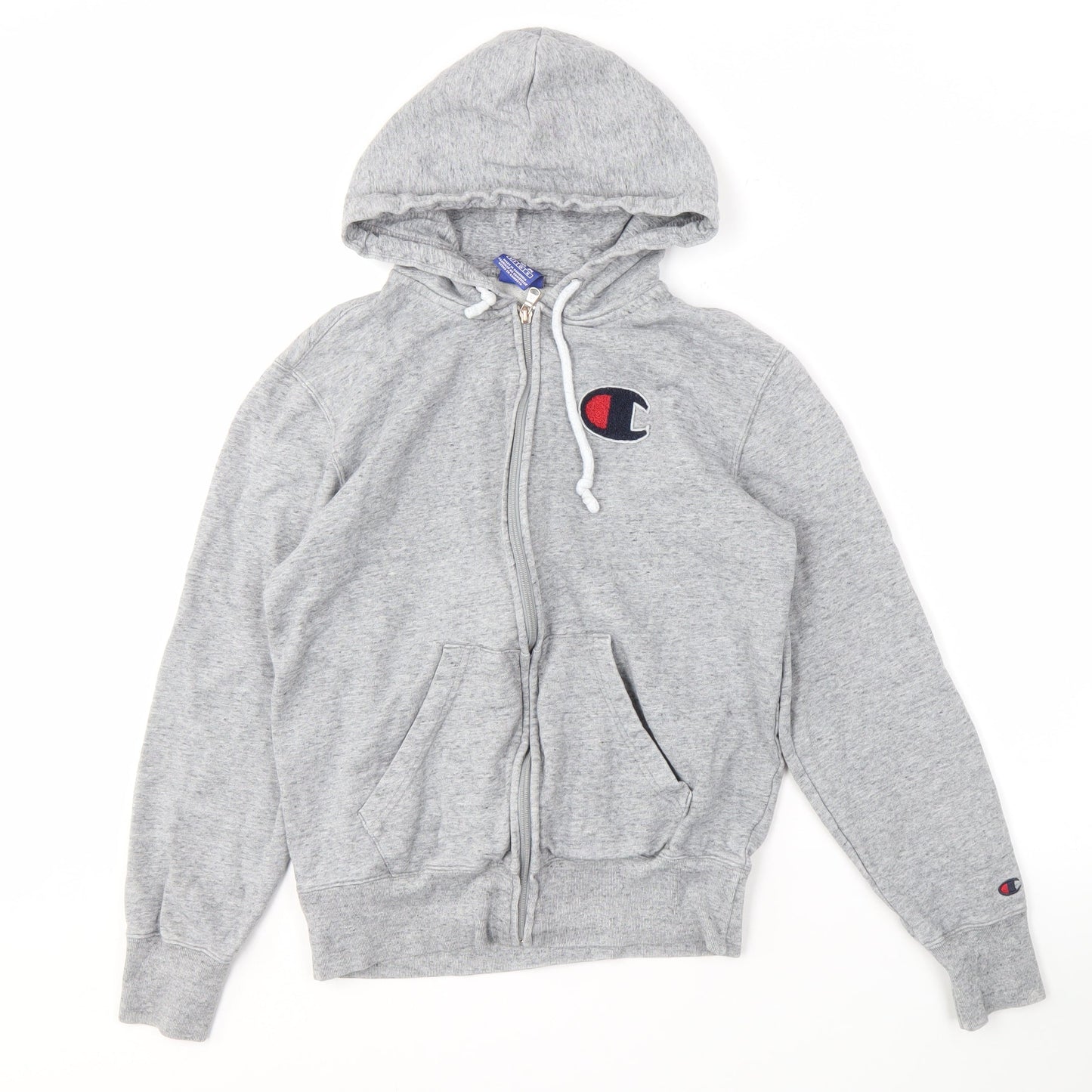 Mens UK Size S Champion Grey Full Zip Hoodie