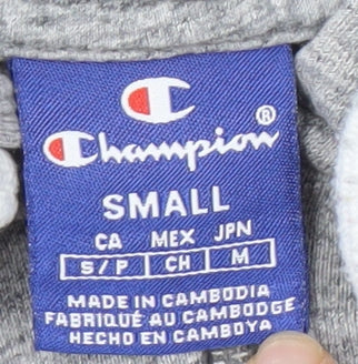 Mens UK Size S Champion Grey Full Zip Hoodie