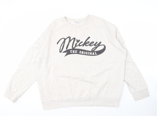 Womens UK Size 20 Disney Beige Pullover Sweatshirt