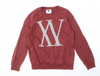 Mens UK Size S Cotton On Red Pullover Sweatshirt