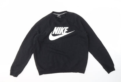 Mens UK Size M Nike Black Pullover Sweatshirt