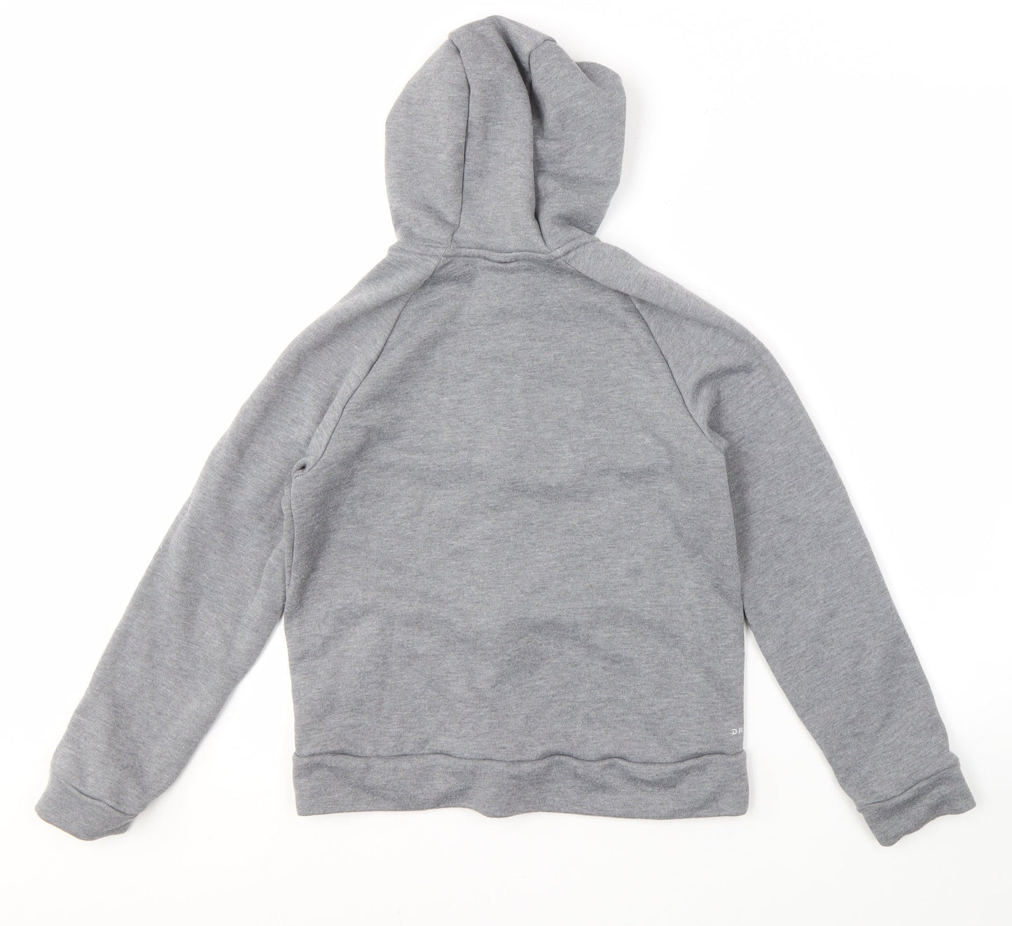 Nike Boys Grey Full Zip Hoodie - Size L, Perfect for School and Gym