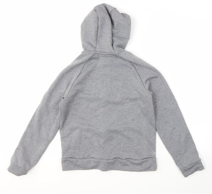 Nike Boys Grey Full Zip Hoodie - Size L, Perfect for School and Gym