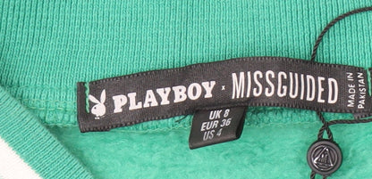 Missguided Women's Green Pullover Sweatshirt Size 8